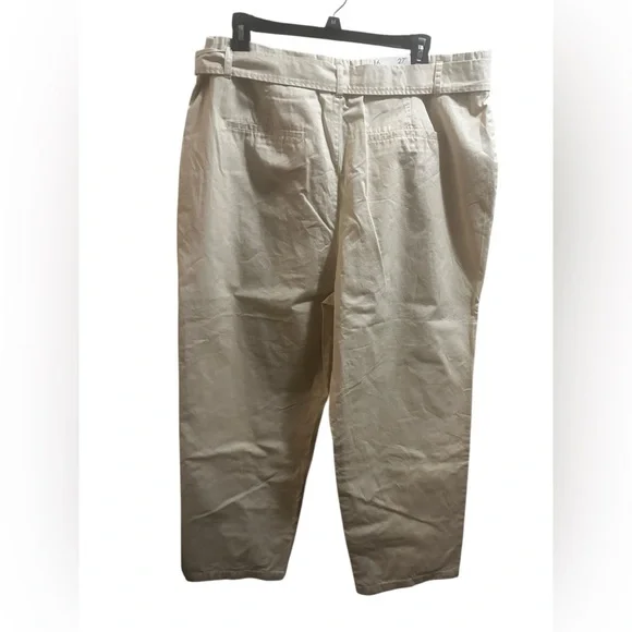 Who What Wear Khaki Chinos with belt size 16 NWT - Picture 4 of 6